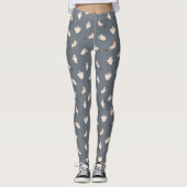 Spielerisches Ghosts Halloween-Muster Leggings (Vorderseite)
