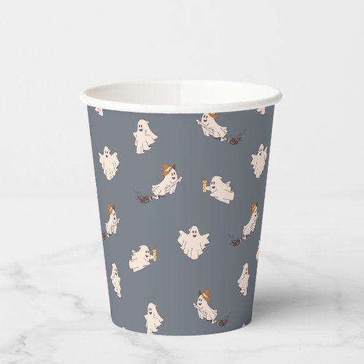 Spielerisches Ghosts Halloween-Muster Pappbecher (Links)