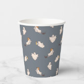 Spielerisches Ghosts Halloween-Muster Pappbecher (Vorderseite)