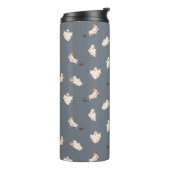 Spielerisches Ghosts Halloween-Muster Thermosbecher (Nach links gedreht)