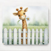 Spielerisches Giraffe mit Daisy Mousepad (Vorne)
