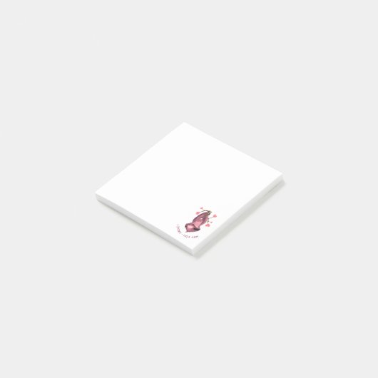 Spielerisches Glücksspiel - Lächeln - Ihr Text Post-it Klebezettel (angewinkelt)