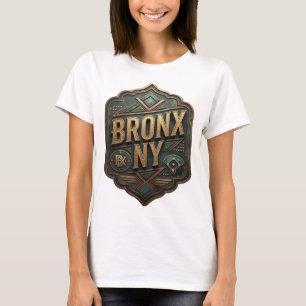 Spielerisches Gold BRONX NY Statement T-Shirt