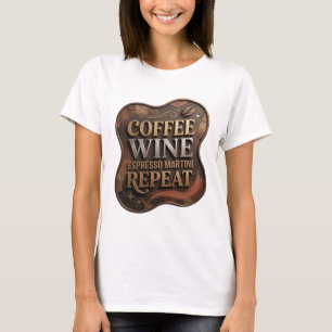 Spielerisches Gold KAFFEE WEIN ESPRESSO MARTINI WI T-Shirt