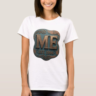 Spielerisches Gold ME EST 1996 Slogan-Design T-Shirt