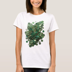 Spielerisches Grün GRÜNE FUNKELNDE KREISE Fette Sc T-Shirt
