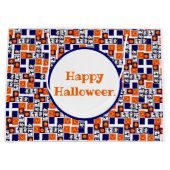spielerisches Halloween-Muster Große Geschenktüte (Vorderseite)