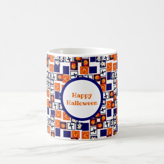 spielerisches Halloween-Muster Kaffeetasse (Mittel)
