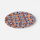 spielerisches Halloween-Muster Pappteller (Schrägansicht)