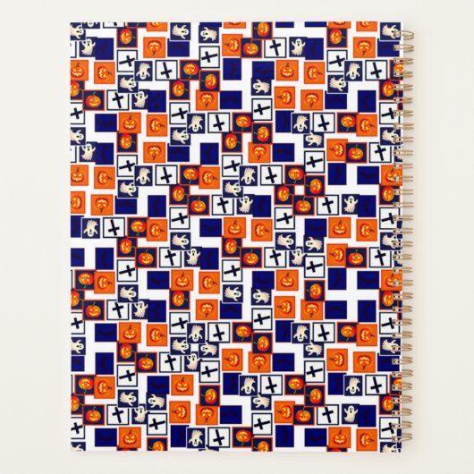spielerisches Halloween-Muster Planer (Rückseite)