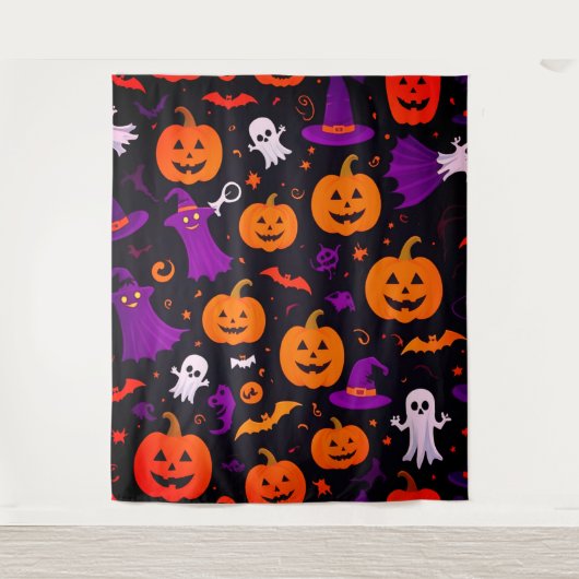 spielerisches Halloween Wandteppich (Vorderseite)