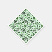 Spielerisches Hellgrünes Kleeblatt-Herzen-Muster k Serviette (Ecke)