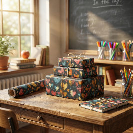 Spielerisches Hörstudio: Kinderfarbenkunst Geschenkpapier