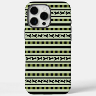 Spielerisches Hundestreifenmuster iPhone 16 Pro Max Hülle
