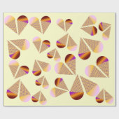 Spielerisches Ice Creme Cone Design Geschenkpapier (Flach)