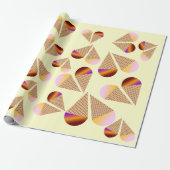 Spielerisches Ice Creme Cone Design Geschenkpapier (Ungerollt)
