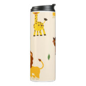 Spielerisches illustratives Tiermuster Thermosbecher (Nach links gedreht)