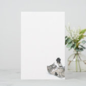 Spielerisches Kätzchen Briefpapier (Stehend Vorderseite)