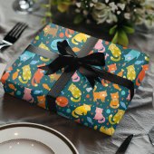 Spielerisches Kitty & Fish Cat Lover's Geschenkpapier