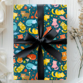 Spielerisches Kitty & Fish Cat Lover's Geschenkpapier