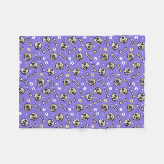 Spielerisches Knochengestein Fleecedecke (Vorderseite (Horizontal))