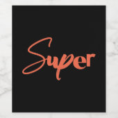 Spielerisches, kreatives, cooles trendiges rotes D Weinetikett (Einzelnes Label)