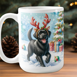 Spielerisches Labrador Retriever Puppy Doppy Weihn Kaffeetasse