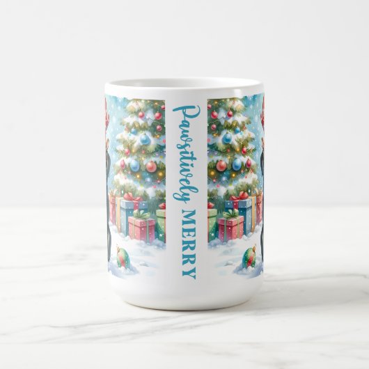 Spielerisches Labrador Retriever Puppy Doppy Weihn Kaffeetasse (Mittel)