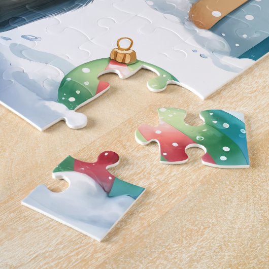 Spielerisches Labrador Retriever Puppy Doppy Weihn Puzzle (Seite)