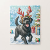 Spielerisches Labrador Retriever Puppy Doppy Weihn Puzzle (Vertikal)