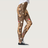 Spielerisches Lebkuchenmuster auf Brown Leggings (Rechts)