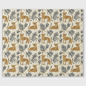 Spielerisches Leopard-Dschungelmuster Geschenkpapier (Flach)