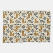 Spielerisches Leopard-Dschungelmuster Geschirrtuch (Horizontal)