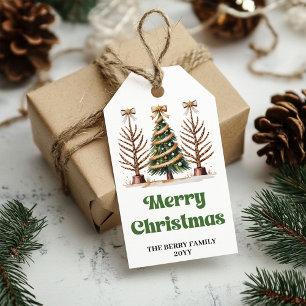 Spielerisches Leoparden-Druck-Weihnachts-Geschenk  Geschenkanhänger