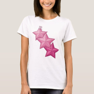 Spielerisches Lila PINK STARS Grafikdesign T-Shirt