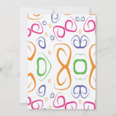 Spielerisches Monster Einladung zum Geburtstag (Rückseite)