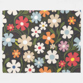 Spielerisches Multicolor-Blumengesteck mit schwarz Fleecedecke (Vorderseite (Horizontal))