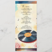 spielerisches musikalisches Wasserfarbenmenü Programm (Vorderseite)