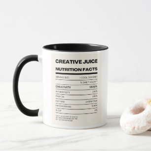 Spielerisches Nährwertkennzeichen für Creative Jui Tasse