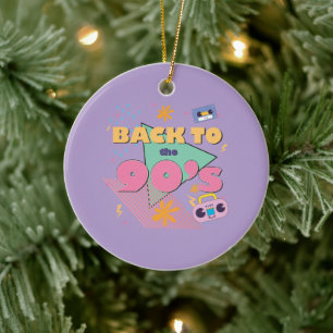 Spielerisches Nostalgie-Design Keramik Ornament