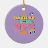 Spielerisches Nostalgie-Design Keramik Ornament (Vorne)