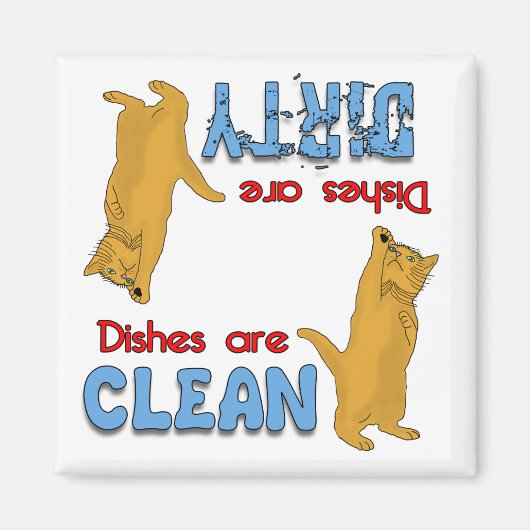 Spielerisches Orange Cat Lovers Geschirrspülmagazi Magnet (Vorne)