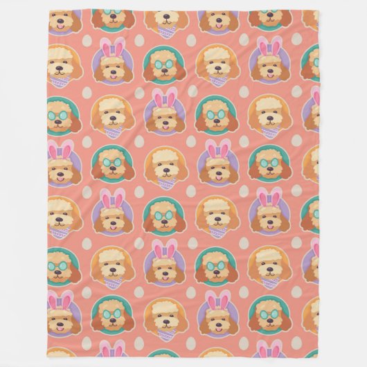 Spielerisches Ostermuster Fleecedecke (Vorderseite)