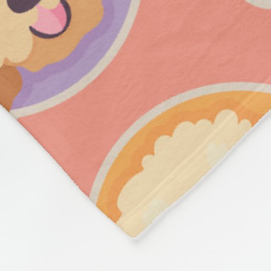 Spielerisches Ostermuster Fleecedecke (Ecke)