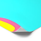 Spielerisches Rosa abstraktes Formenmuster Poster (Ecke)