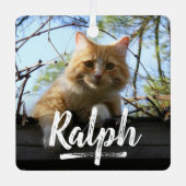 Spielerisches Schreiben Foto Weihnachten Ornament Aus Metall (Vorderseite)