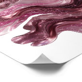 Spielerisches Silber ABSTRACT ART Maßgeschneiderte Poster (Ecke)