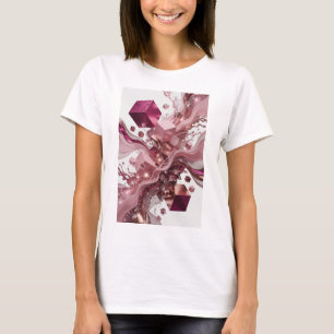Spielerisches Silber ABSTRACT ART Maßgeschneiderte T-Shirt