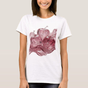 Spielerisches Silber-GLAS-ÄPFEL-Statement-Design T-Shirt