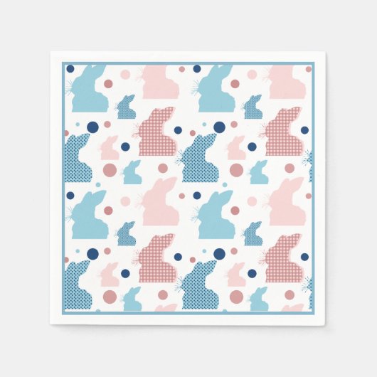 Spielerisches Silhouette Muster Serviette (Vorderseite)